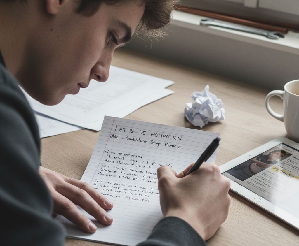 Exemple de lettre de motivation pour un stage de plombier chauffagiste