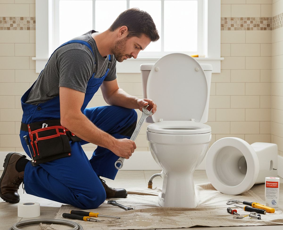 plombier changement WC