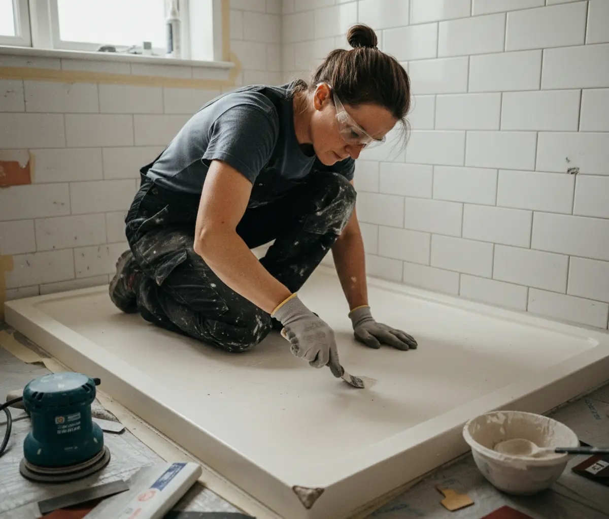Comment rénover un receveur de douche en résine